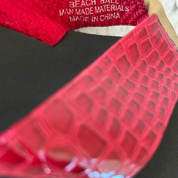 Corkys Red and Black Sandals with Wide Straps - Picture 6 of 6